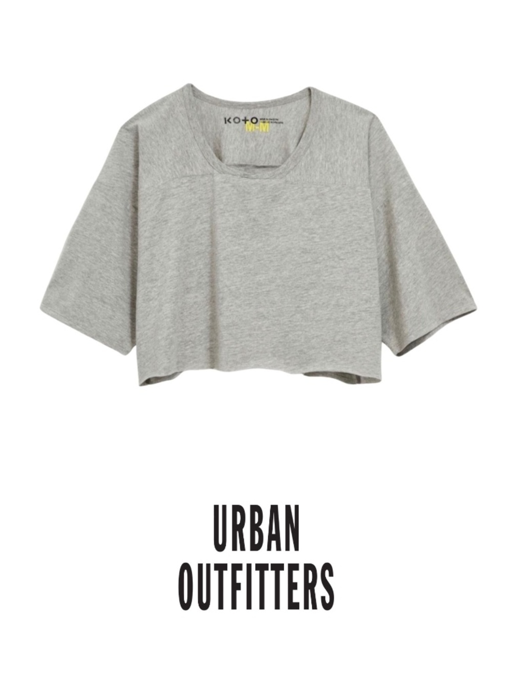 Urban Outfitters’ KO+O Cropped Scrimmage Tee - Grey